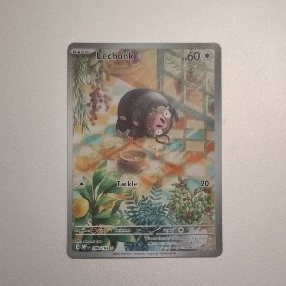Lechonk Pokémon Card